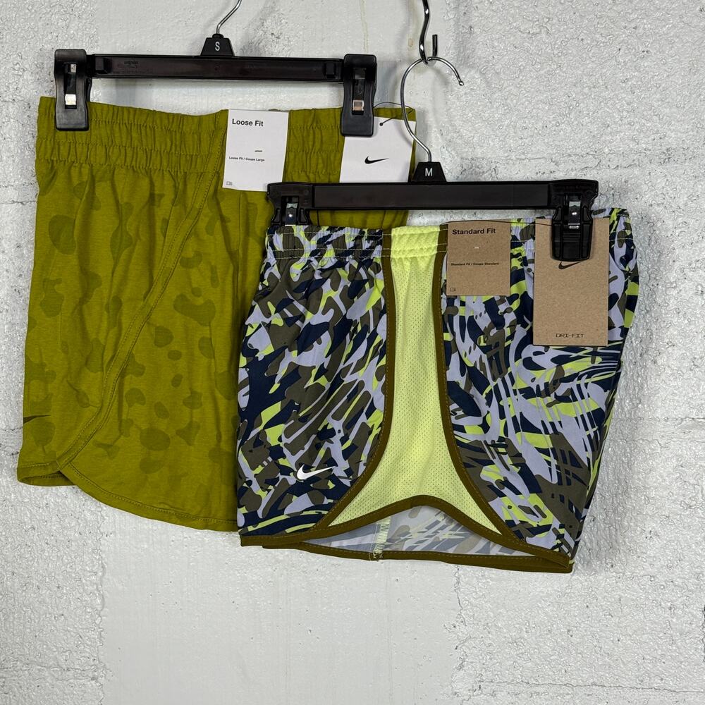 Bundle Set of 2 Nike Kids activewear/lounge shorts  green medium $68